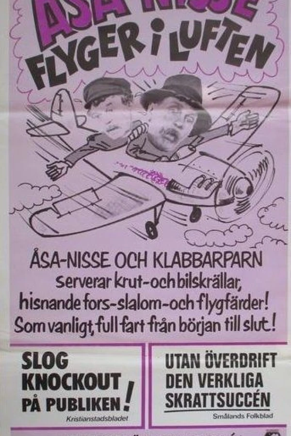 Åsa-Nisse flyger i luften Póster